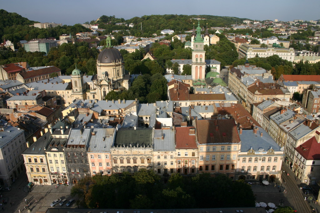 Lviv / Lwow/ Lemberg - Blick auf die Stadt vom Rathausturm, 2012