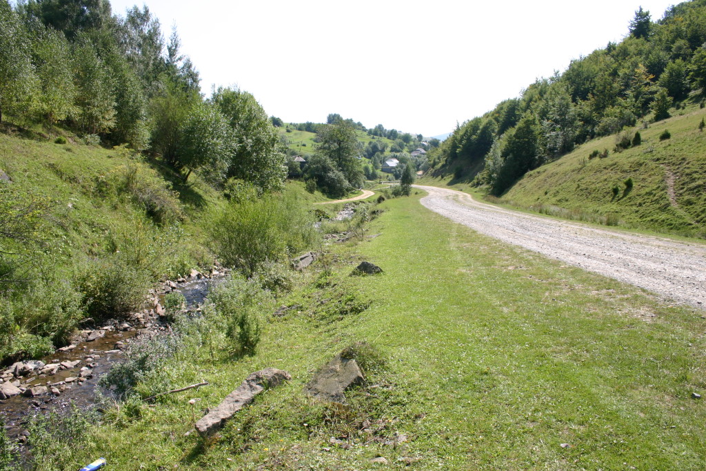 An der Grenze im Land Grenze (Westen der Ukraine, Grenzgebiet zur Slowakei)